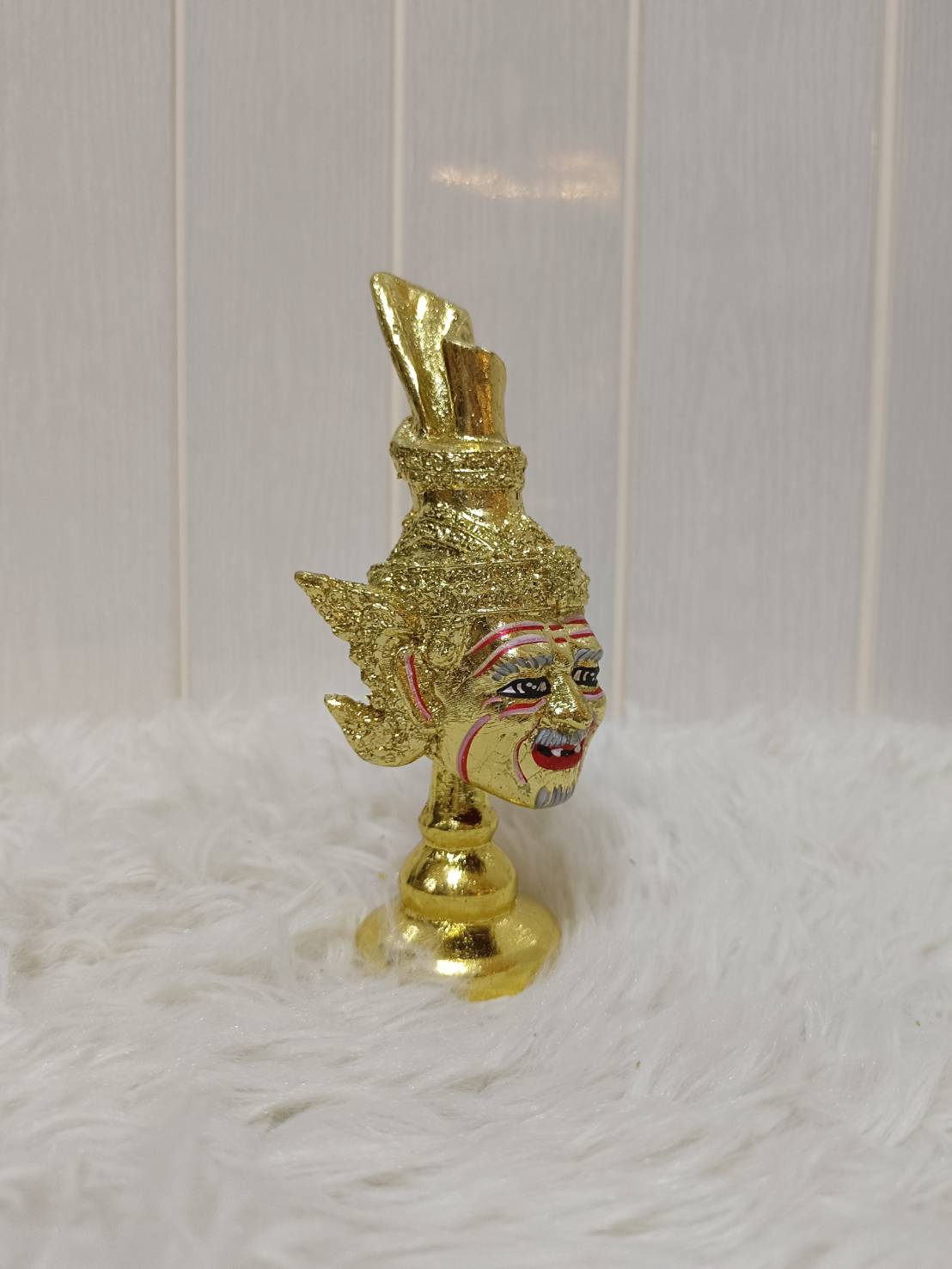 เศียรครู พ่อแก่ บรมครู ขนาดจิ๋ว ตั้งหน้ารถ พร้อมฐานปิดทอง