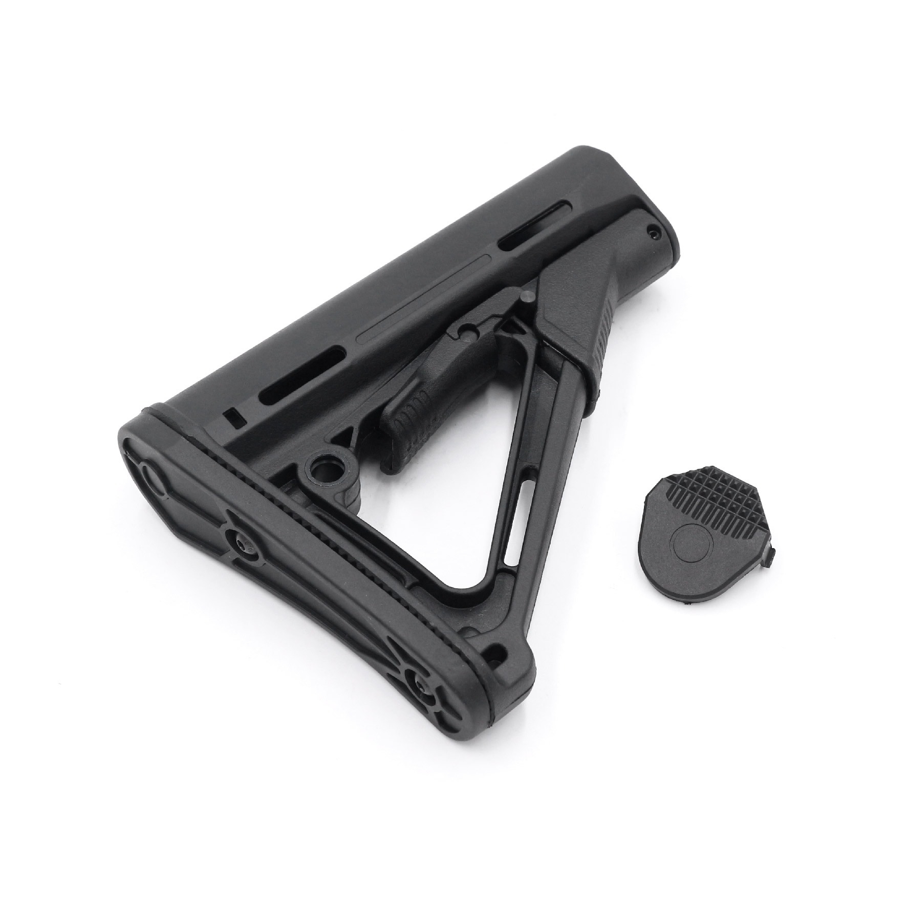 พานท้าย CTR แบบบาง -พานท้าย ตระกูล M4 ประกอบง่าย -มีปุ่ม ปรับสไลด์ เลื่อน ยืด - หด ได้ -มีระบบ Friction Lock ยึดติดแน่น ไม่หลวมคลอน -มีช่อง รูต่อกับหูกวินปลดไว QD ใช้งานง่าย -มียางรองท้ายกันลื่น และลดแรงกระแทก 2 สี ดำ ทราย