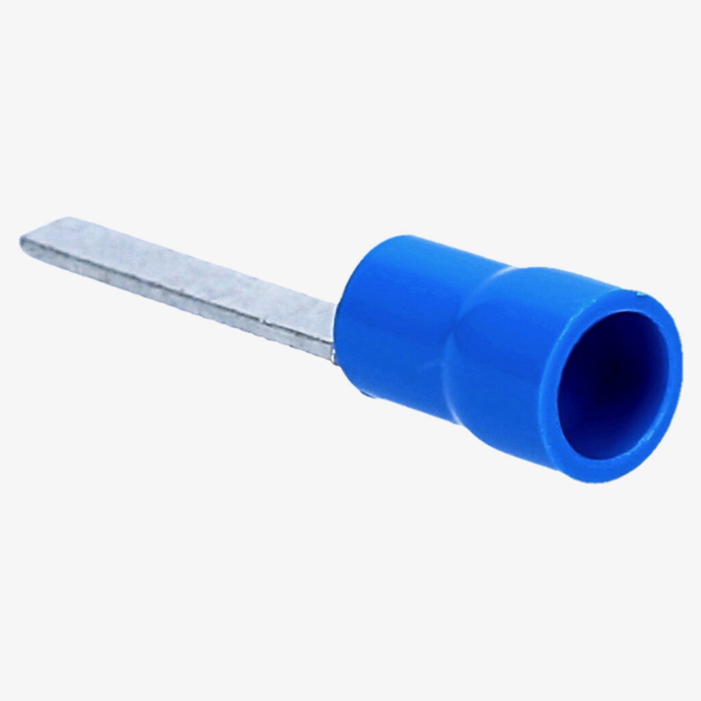 หัวเสียบก้านไม้ขีด แบบแบนหุ้ม สีน้ำเงิน BF-PP16/25 CEMBRE ใช้กับสาย 1.5-2.5 sq.mm