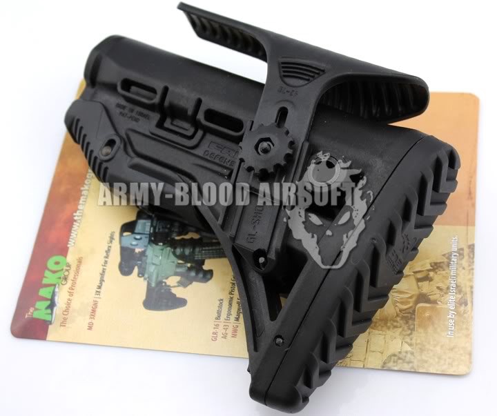 FAB Defense GL-Shock absorbing Buttstock for M4 (BK)