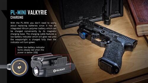 New.Olight PL-MINI ไฟฉายติดปืนขนาด Compact กะทัดรัด ชาร์จในตัวได้ด้วยสายชาร์จแม่เหล็กในชุด แบตภายในตัว มาพร้อมขาจับแบปลดเร็ว ความสว่าง 400 Lumens และถ้าเปิดลากนานๆ จะดรอปแสงลงเหลือ 60 ลูเมนส์ ทำให้ใช้งานได้ต่อเนื่องนานถึง 1ชม. + แนวแสงกว้างๆ เหมาะสำหรับติ