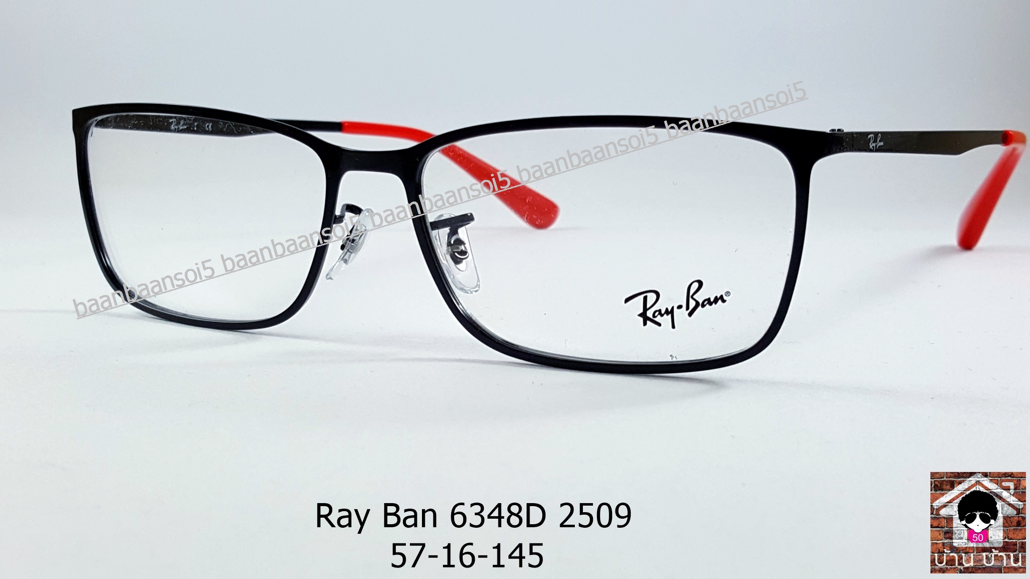 Rayban RX 6348D 2509 โปรโมชั่น กรอบแว่นตาพร้อมเลนส์ HOYA ราคา 3,700 บาท