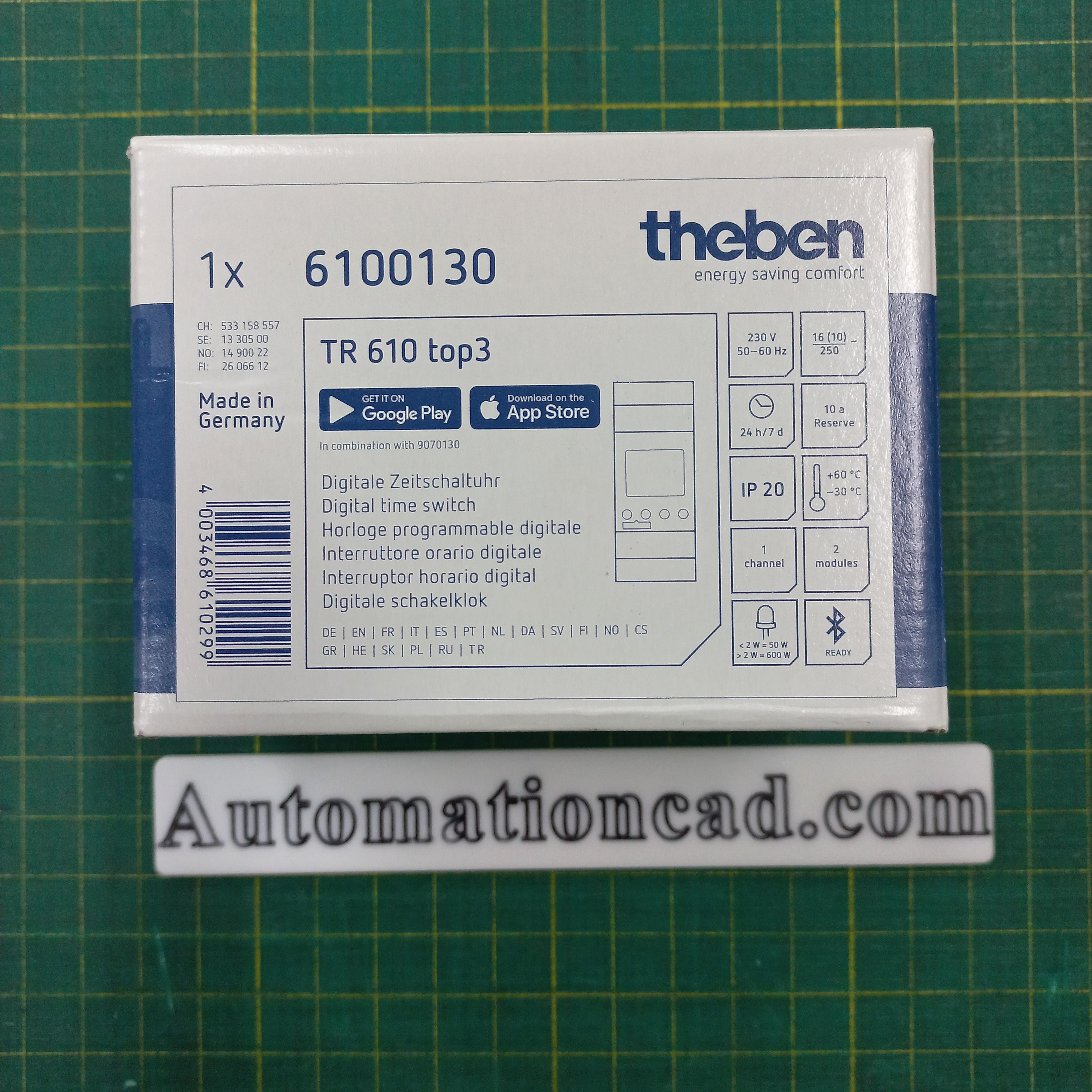 TIMER THEBEN ไทม์เมอร์ รุ่น TR610 top 3 มีแบตเตอรี่สำรองไฟ นาฬิกาตั้งเวลา 24 ชั่วโมง