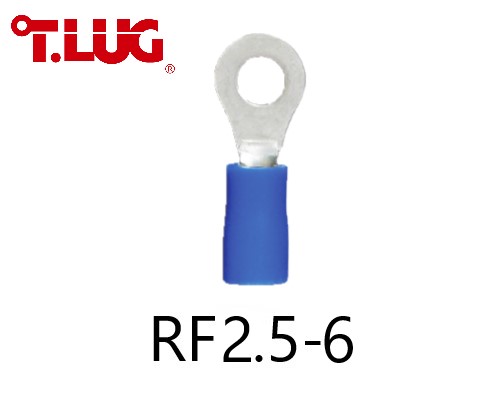 หางปลากลมหุ้ม RF2.5-6 TLUG ใช้กับสาย 2.5 sq.mm (100 ชิ้น/ห่อ)