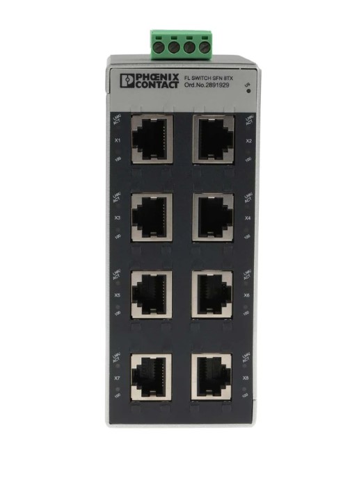 อีเธอร์เน็ต สวิตช์ Ethernet Switches PHOENIX CONTACT FL SWITCH SFN 8TX - 2891929