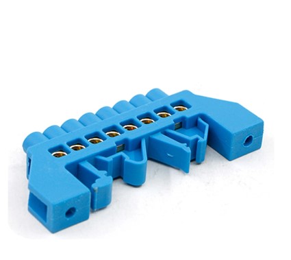 BAR กระจายไฟฟ้า 1 แถว 8 ช่อง แบบเกาะราง BAR GROUND บาร์กราวด์