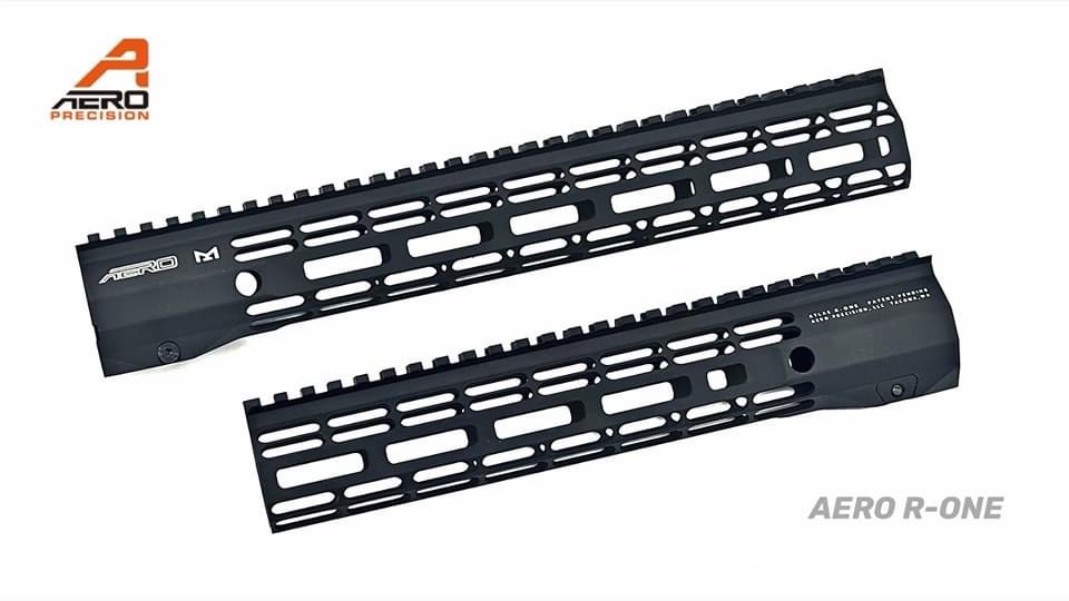 ชุดหน้าราง AERO Atlas R-ONE M-Lok ชุดหน้าราง AERO Atlas R-ONE M-Lok รองรับการติดตั้งอุปกรณ์แบบ M-LOK รองรับการใช้งานหูกวิน สายสะพาย ใช้เปลี่ยนใส่ได้กับปืน M4,M16 ทุกรุ่น (เกลียว 32mm) วัสดุ CNC อะลูมีเนียม น้ำหนักเบา และแข็งแรง