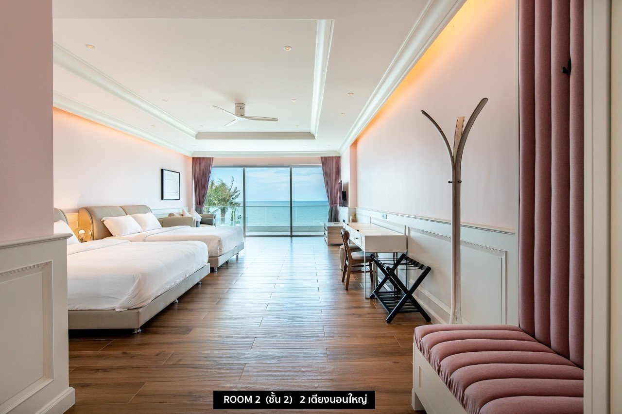 HR15030 บ้านพักติดทะเล The Vacation Beach Pool Villa Cha Am