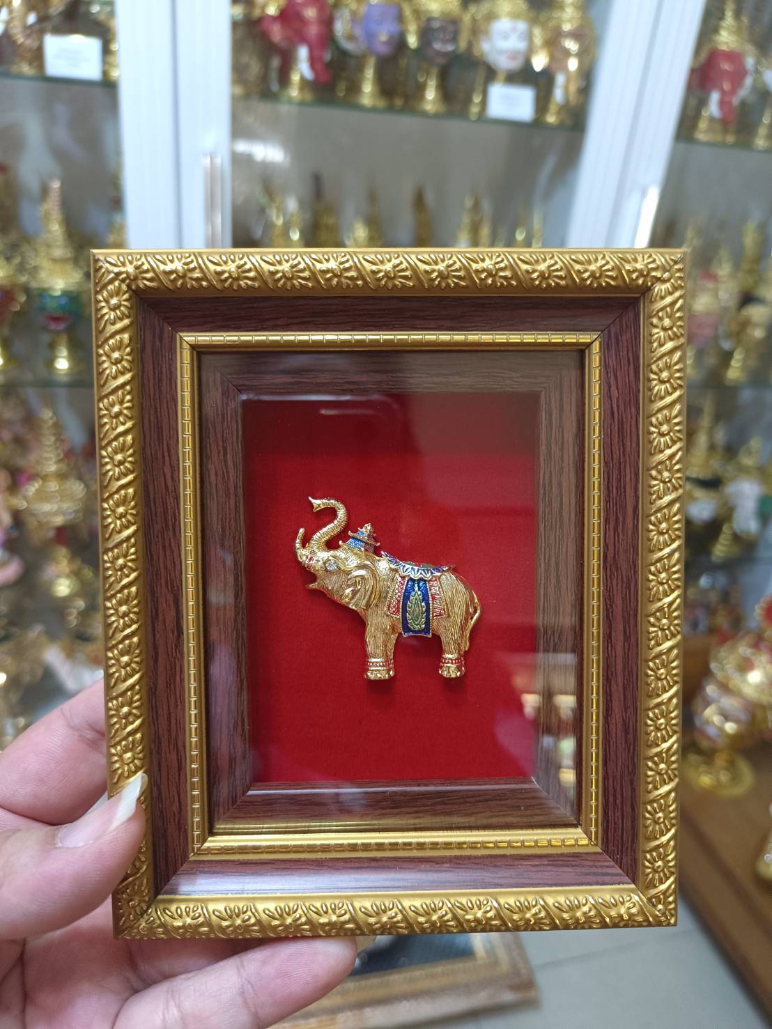 กรอบรูปที่ระลึกไทยๆ พร้อมกล่องผ้าไหม