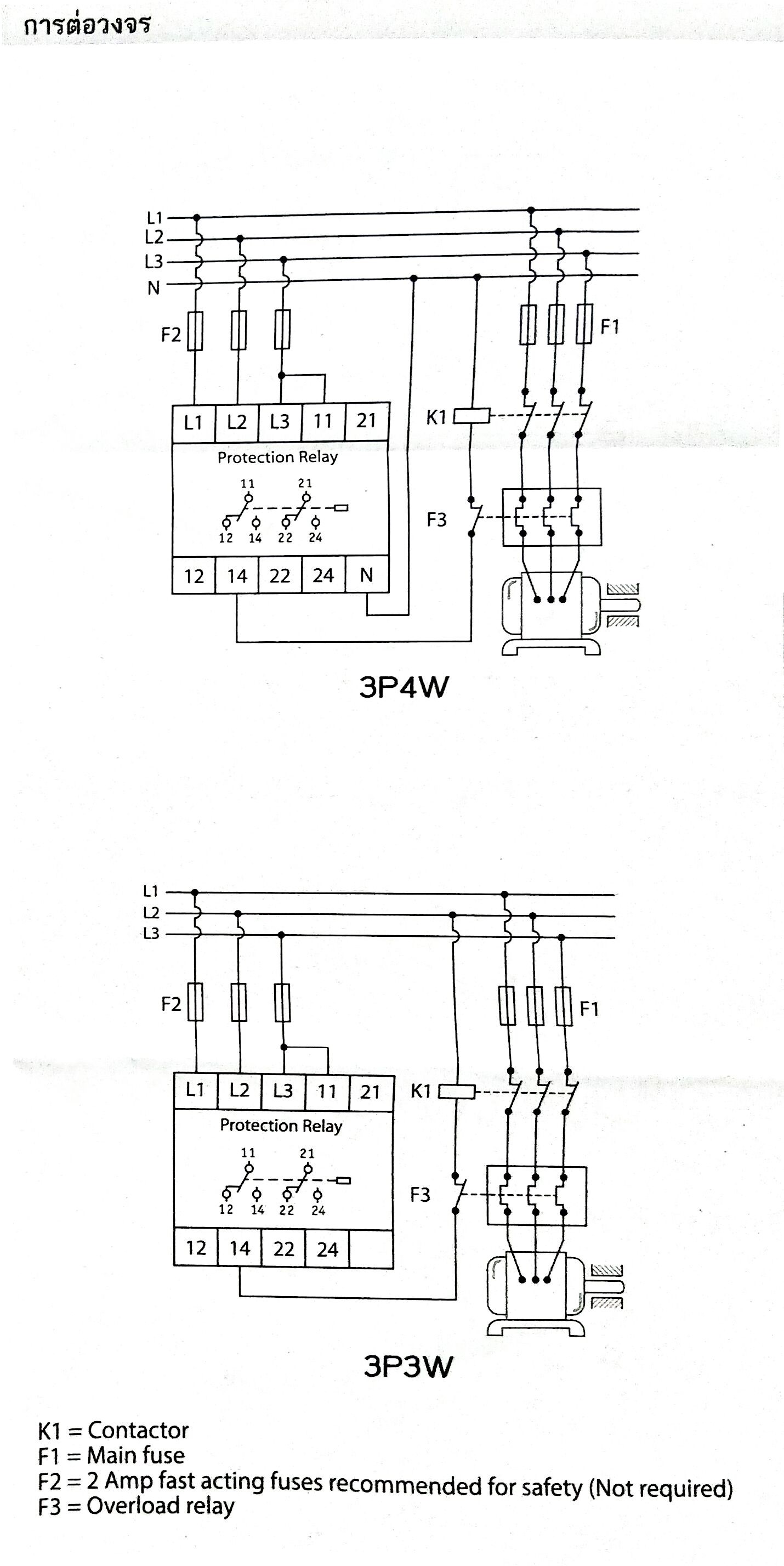 W-OP4 เฟสโปรเทคชั่น WIP อุปกรณ์ป้องกันไฟตก ไฟเกิน ให้เลือก Phase Protection Relay WOP4