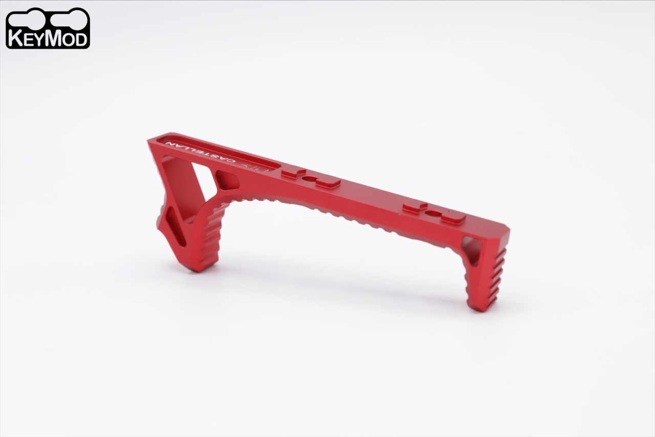 กริ๊ปมือหน้า ยี่ห้อ Castellan รุ่น Curve Foregrip CNC Keymod (ใช้ได้กับชุดหน้าระบบราง Keymod เท่านั้น) คุณสมบัติ : ผลิตจากอลูมิเนียม น้ำหนักเบา ขนาดกระทัดรัด สามารถใช้ได้กับชุดหน้าระบบราง Keymod ติดตั้งง่าย และ แน่นแข็งแรงทนทาน ขนาดพอดีมือ มี3สีให้เลือก ส