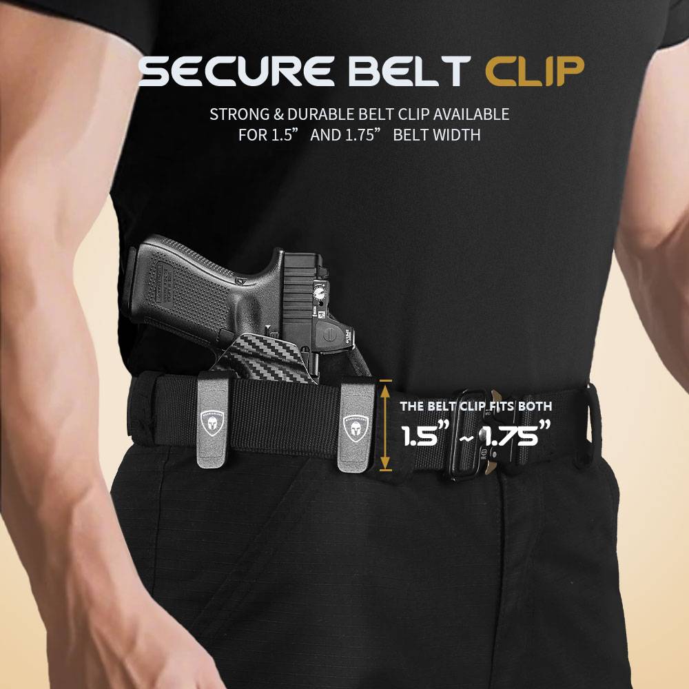 New. ซองพกใน Universal (Carbon Fiber+ Nylon) Warriorland Warriorland IWB Universal Hybrid Carbon Fiber&Nylon Holster ⭕ใช้งานได้กับ Compact & Full size หลากหลายรุ่น ตามตารางในภาพประกอบ ⭕ ปรับใช้ เพียงปรับสกรู 5 จุด ให้กระชับตามต้องการ ⭕ซองผลิตจาก Carbon Fi