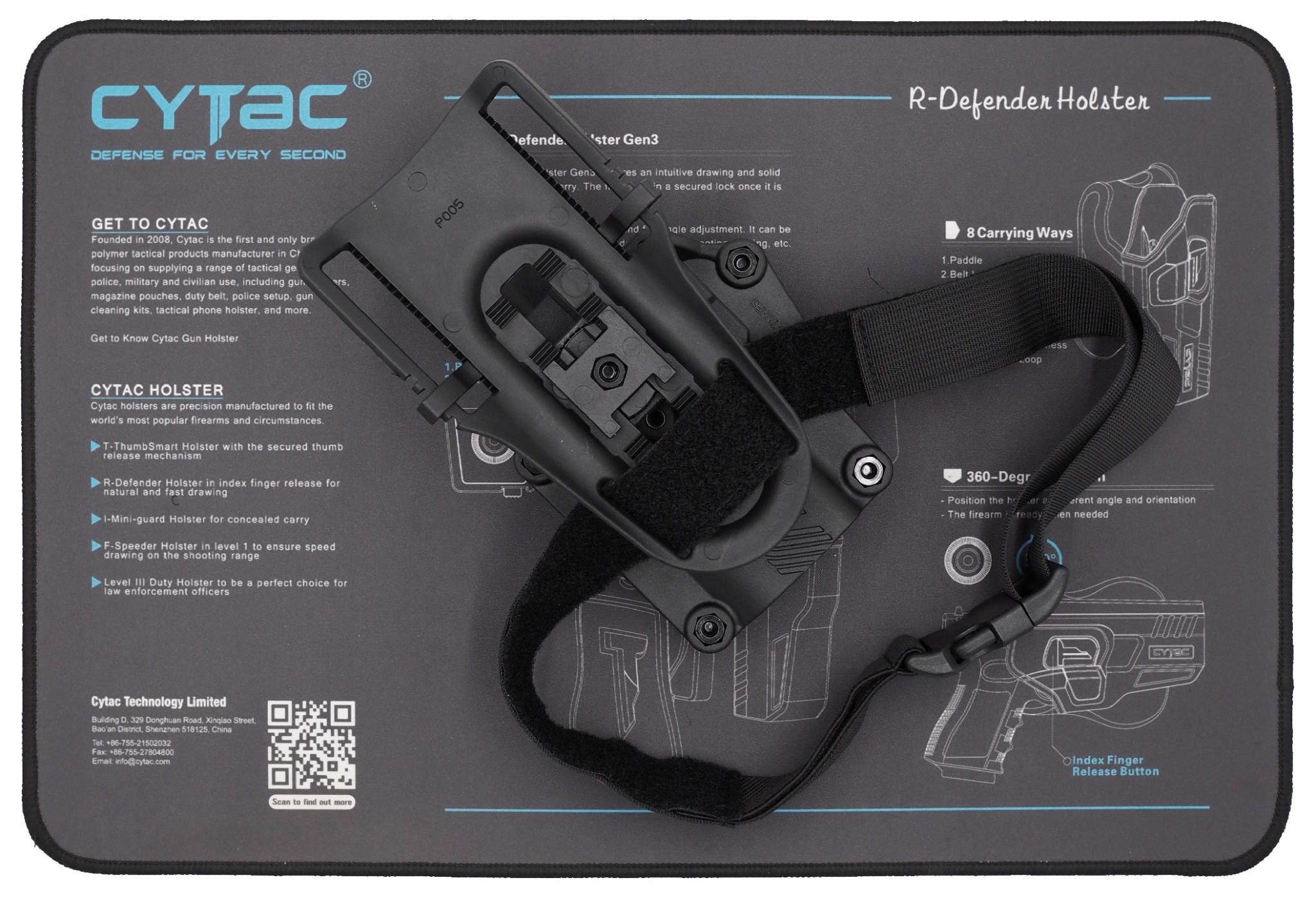New.ซอง Megafit ปลดนิ้วโป้ง + เพลทลดต่ำ Cytac Cytac Mega-Fit Thumb Holster with Low Ride Belt Loop [ CY-TUHFSP5 ] ⚡️ซองปืนที่ออกแบบมาให้สามารถใช้งานได้หลากหลายรุ่น (ตามตารางแนบ) เช่น Glock , Sig Sauer, CZ , Beretta, Ruger , S&W, Walther, Colt, Taur