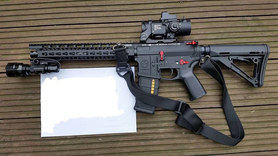New.Elcan SOCOM Specter DR Style 4X Magnifier Illuminated Scope (BK) ราคาพิเศษ