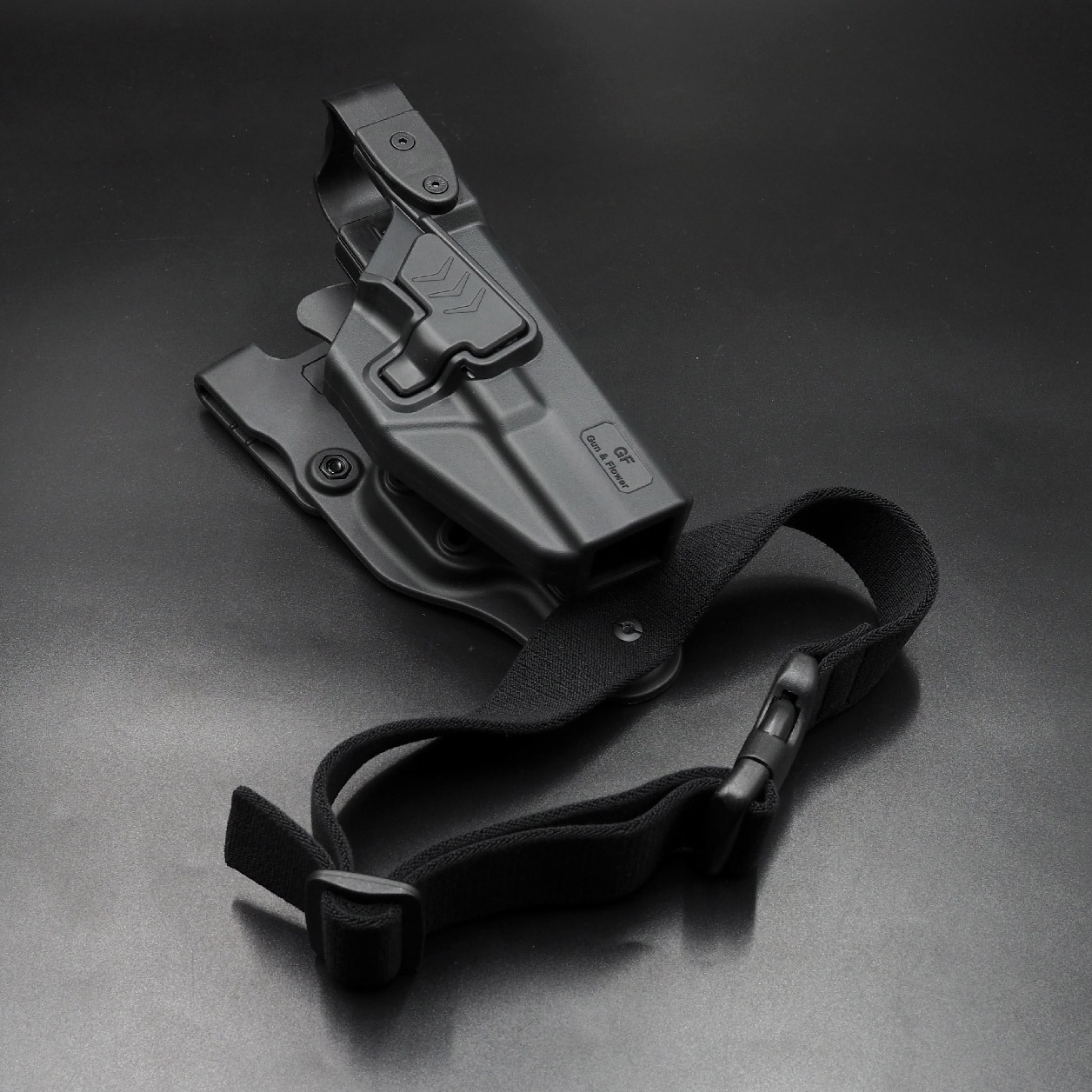 New. ซองพกนอก G17/19 Level 3 GF ( Gun Flower G17/19 Duty Holster Level III ) 🌀 ผลิตจาก Nylon PA66 เกรดคุณภาพ 🌀 ซองออกแบบมาเพื่อความปลอดภัยในการปฏิบัติหน้าที่ 🌀 Double lock 2 ชั้น ปลดนิ้วโป้งก่อน แล้วจึงปลดนิ้วชี้ตาม 🌀 ป้องก
