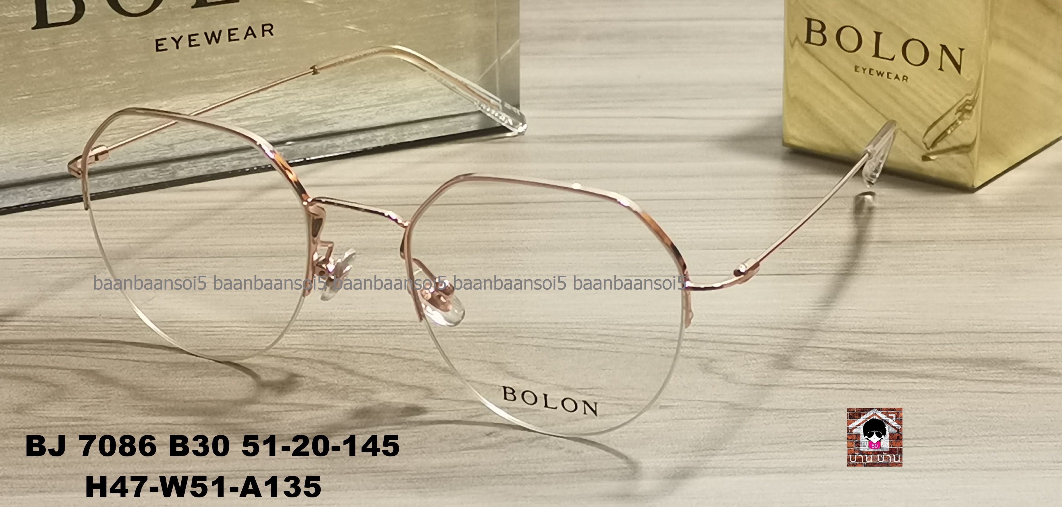 Bolon BJ 7086 B30 โปรโมชั่น กรอบแว่นตาพร้อมเลนส์ HOYA ราคา 3,490 บาท