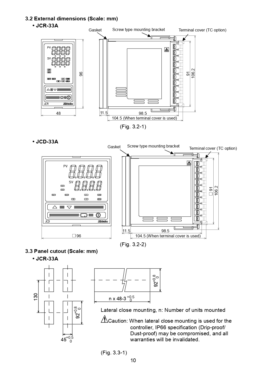 SHINKO เครื่องวัดและควบคุมอุณหภูมิ Temperature Controller - Multi JCR-33A-A/M