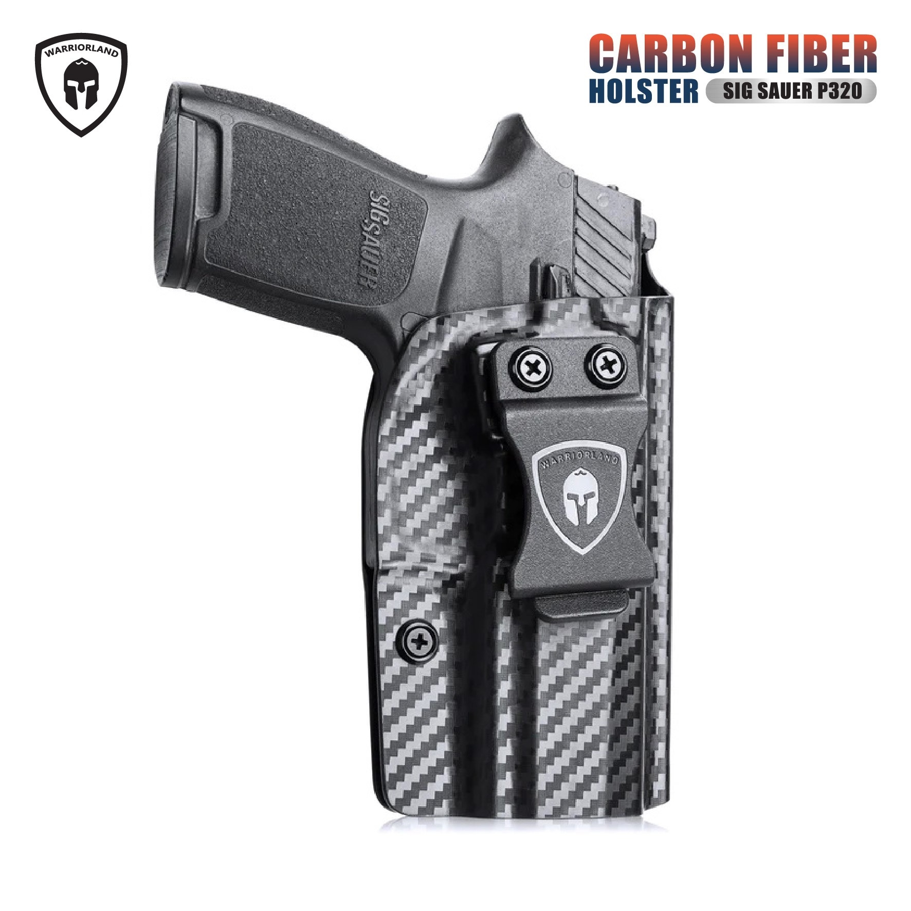 New.ซองพกใน Carbon Fiber Sig Sauer P320 Carbon Fiber Holster Sig Sauer P320 ( Warriorland ) ⚡ผลิตจาก Carbon Fiber คุณภาพสูง ⚡แผ่นหนา 2 mm. แข็งแรงทนทาน ⚡ออกแบบให้ซองคลุมรอบโกร่งไก ป้องกันอุบัติเหตุ ⚡ซองไม่เก็บความชื้น ทำความสะอ