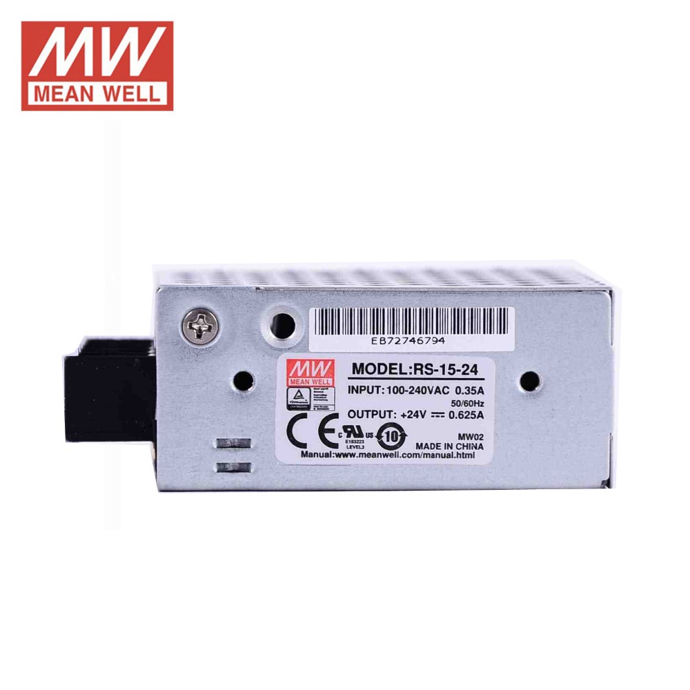 POWER SUPPLY 24VDC 15W MEANWELL พาวเวอร์ซัพพลาย 0.6A 24VDC