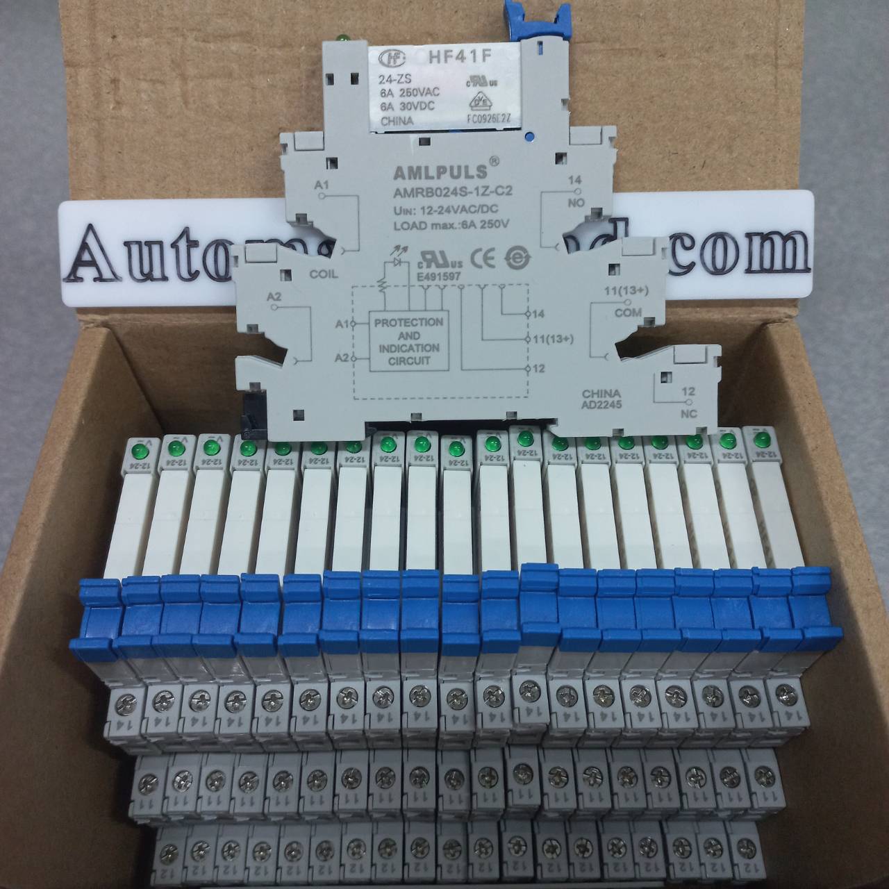 RELAY รีเลย์ 24Vdc พร้อมซอคเกต HF41 HONGFA SLIM RELAY 2966171 เทียบเท่ากับ 2961105 PHOENIX CONTACT