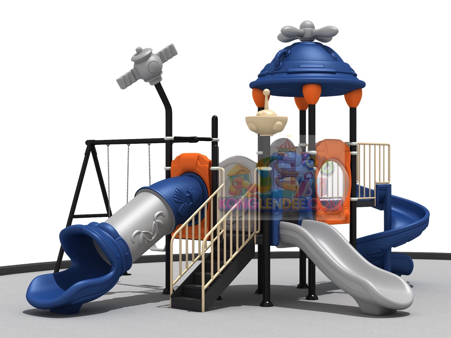 เครื่องเล่นสนาม ชุดสไลด์อวกาศ+ชิงช้า