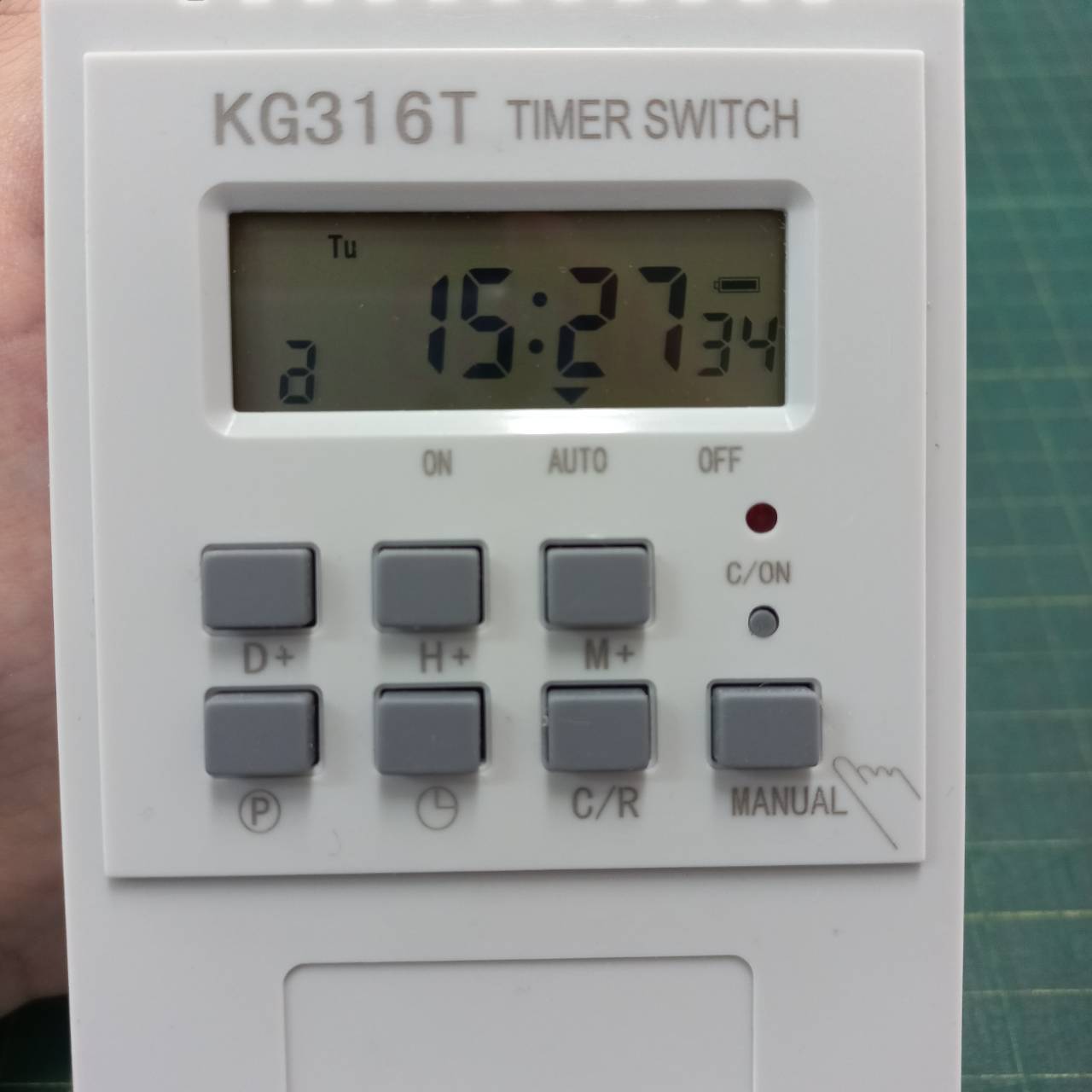 ไทม์เมอร์ KG316T 220VAC นาฬิกาตั้งเวลารายสัปดาห์ 30 โปรแกรม ไฟ 220VAC Timer Switch แบตเตอรี่ในตัว ทามเมอร์ KG316T