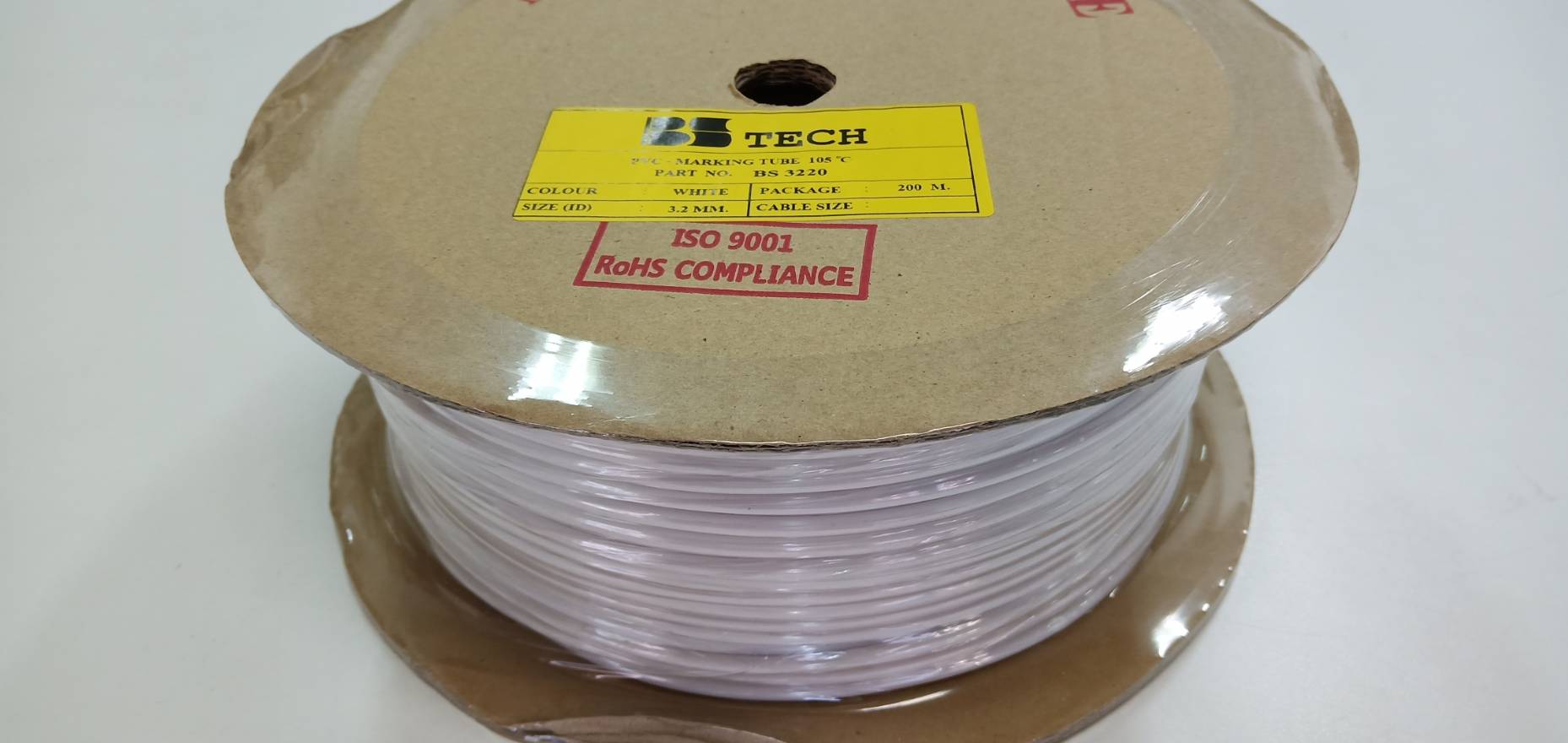 ท่อปลอกสายไฟ BS-TECH ขนาด 3.2 mm. ยาว 200m PVC TUBE