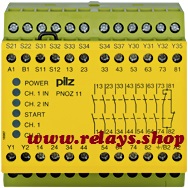 PILZ 774086 PNOZ 11 230-240VAC 24VDC 7n/o 1n/c LiNE iD : RELAYS.SHOP