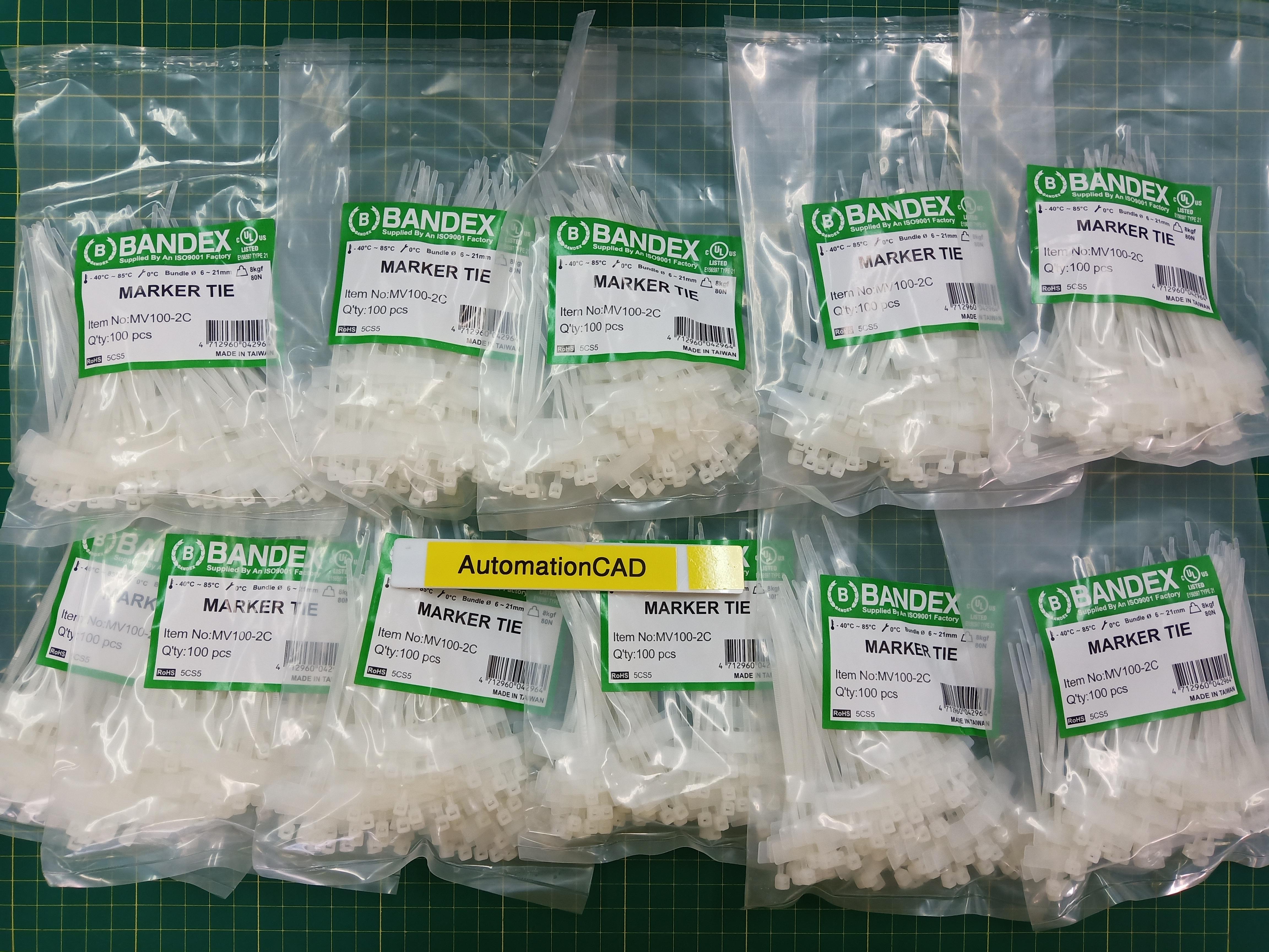 มาร์คเกอร์ไทร์ MARKER TIE BANDEX ที่รัดสายไฟแบบมีป้าย