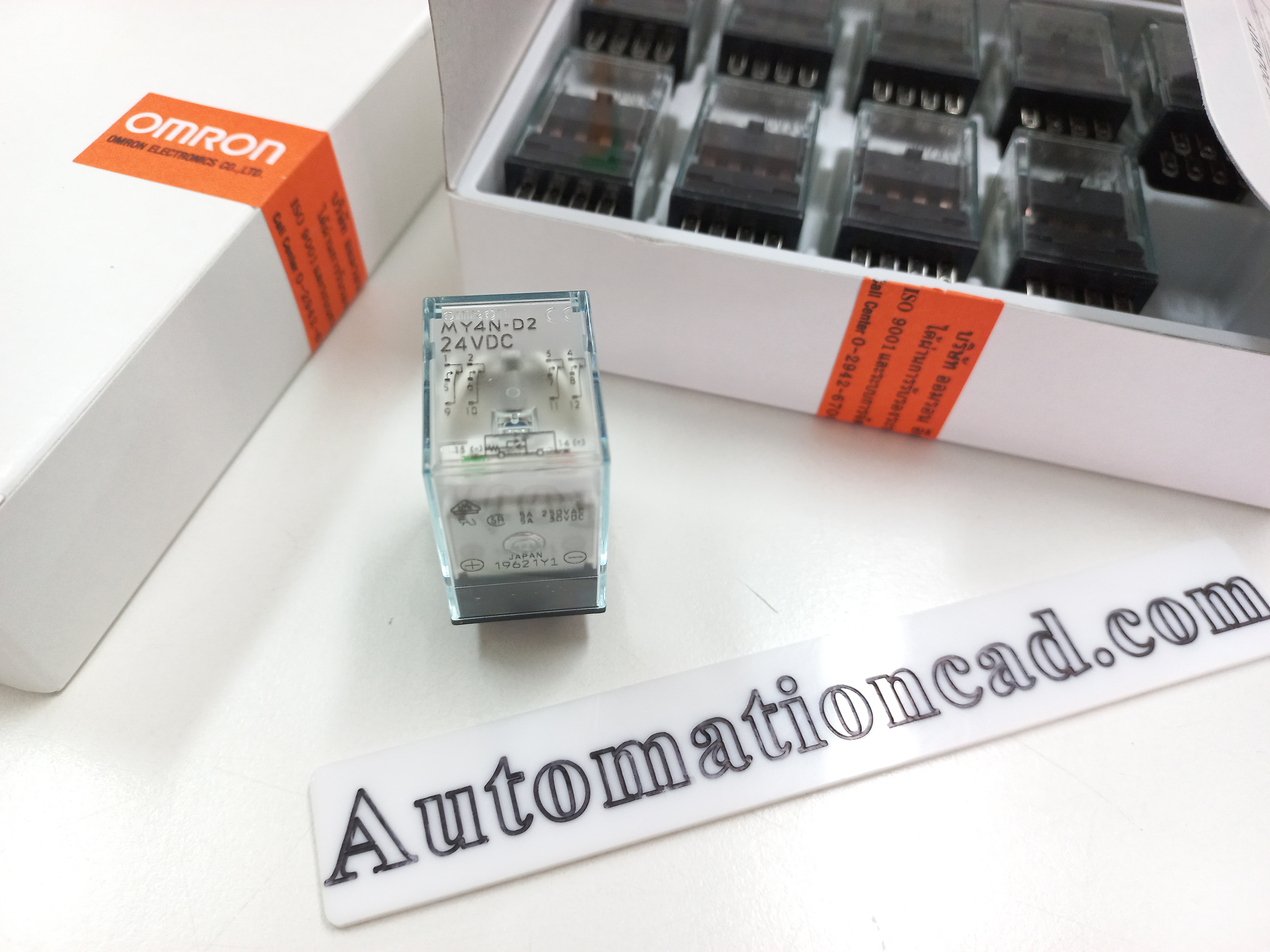 RELAY OMRON รีเลย์ 4 contact มีไฟ LED MY4N-D2 24VDC