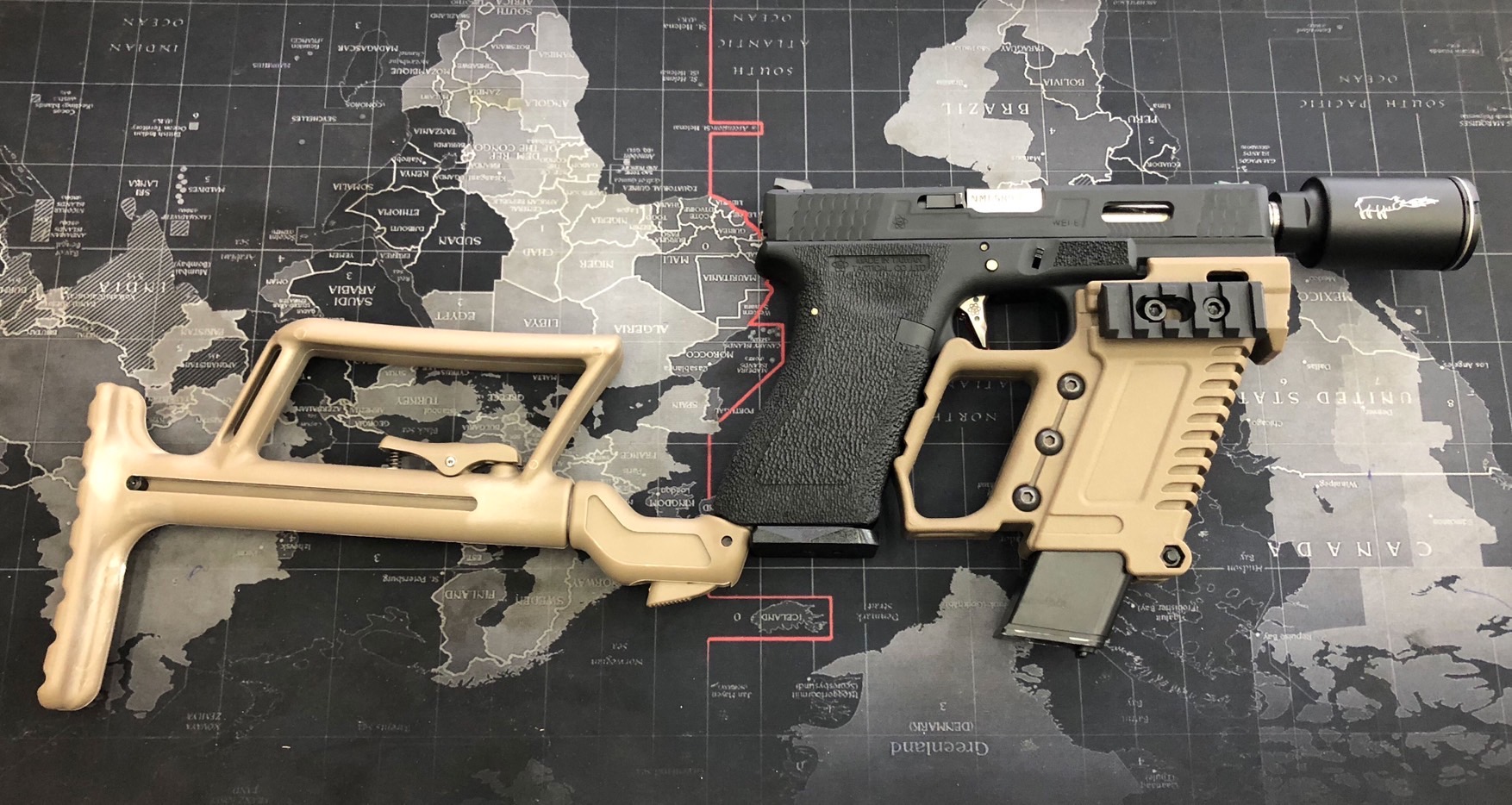 New.Slong G-Kriss XI Glock Kition กริ๊ปทรงเดียวกับปืน Kriss Vector ใช้ติดตั้งได้พอดีกับปืน Glock 17 18 19 23 34 35