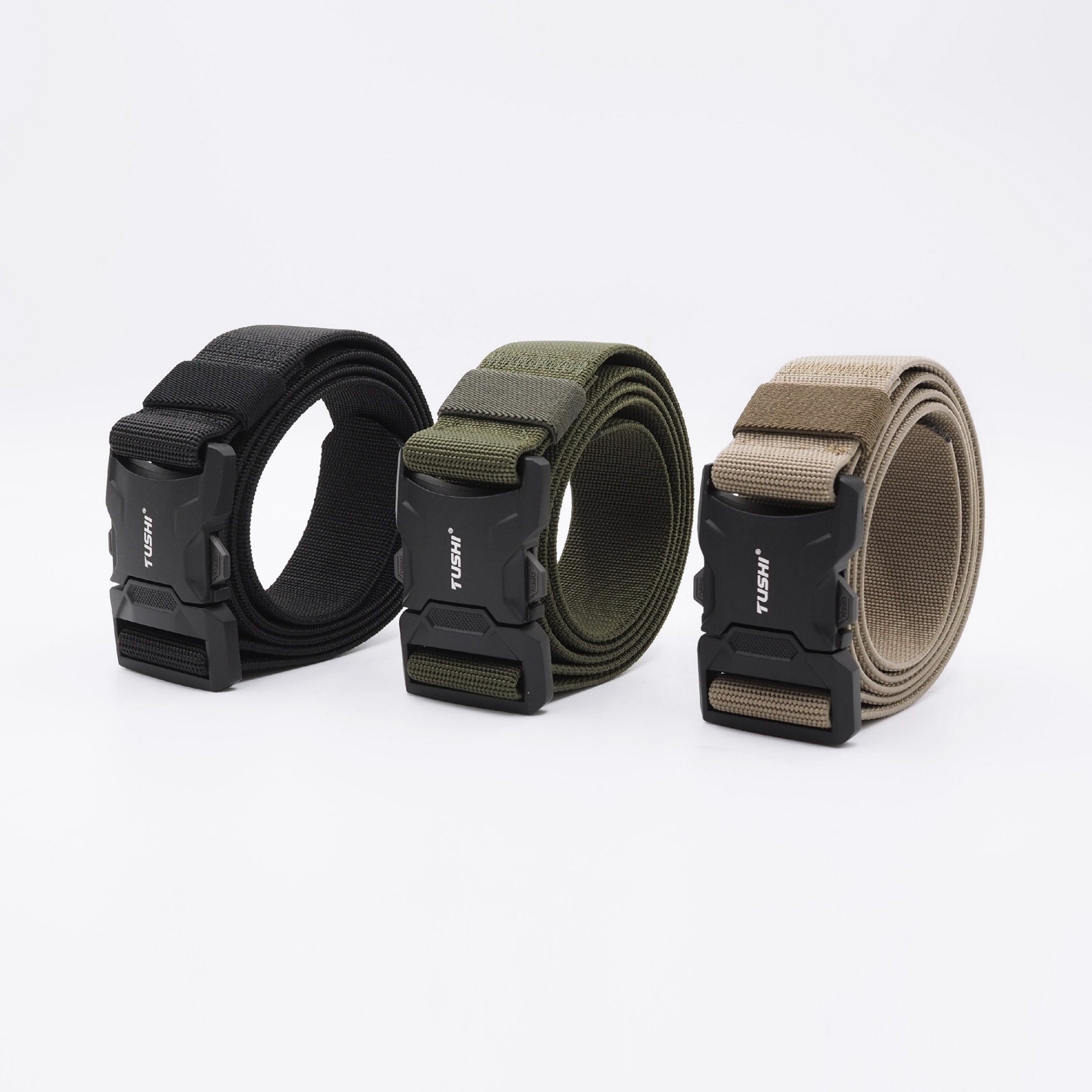New.เข็มขัดหัวล็อค #911 ( Buckle Belt ) 🔱 หัวเข็มขัดผลิตจากโลหะอัลลอยด์ 🔱 ใช้งานง่าย ล็อค-ปลดล็อค ไว 🔱 สายเข็มขัดผลิตจาก Nylon ผสม elastic rubber 🔱 สายมีความยืดหยุ่นในตัวเอง ใส่กระชับ 🔱 สายมีความแข็ง สามารถเกี่ยวอุป