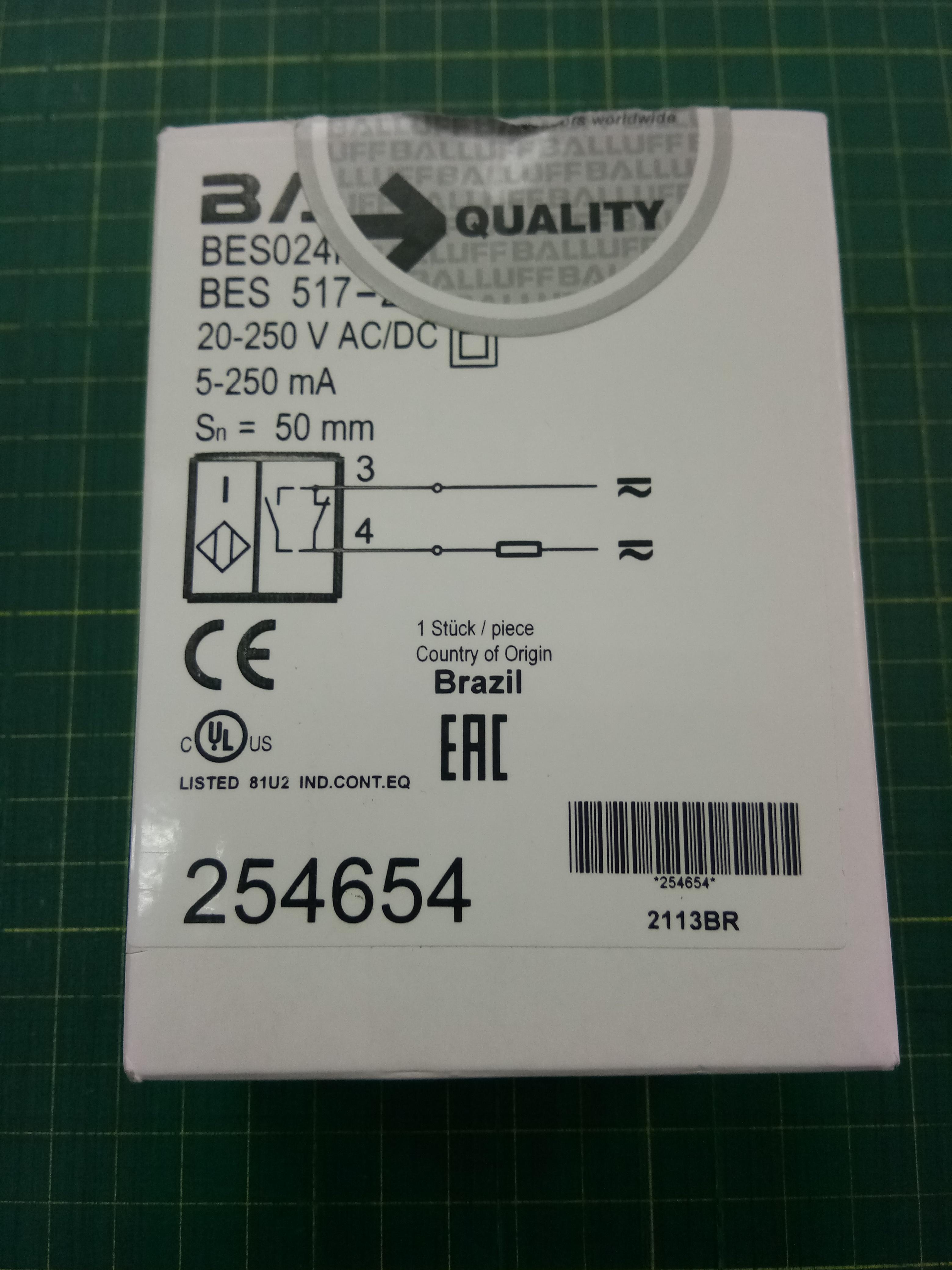 เซ็นเซอร์ BULLUFF ระยะตรวจจับ 50 mm NO/NC 250 VDC/AC Standard Inductive Sensor