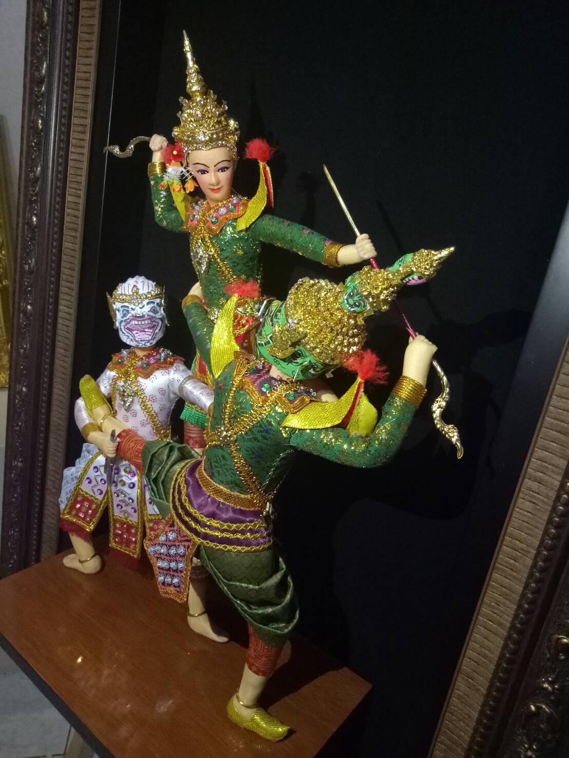 ตุ๊กตาโขน ชุดศึกรบ 3 ตัว หนุมาน + พระรามหรือพระลักษณ์ + ทศกัณฐ์