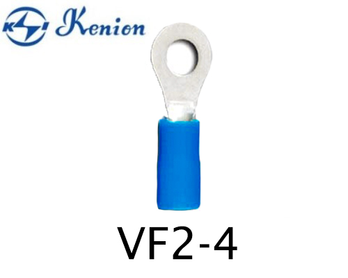 หางปลากลมหุ้ม สีฟ้า VF2-4 KENION ใช้กับสาย 1.0sq.mm