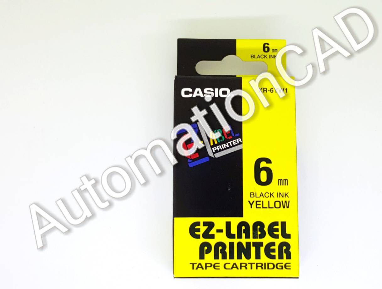 EZ-LABEL CASIO 6mm. สำหรับ เครื่องพิมพ์ฉลาก KL-Series CASIO PRINTER LABEL