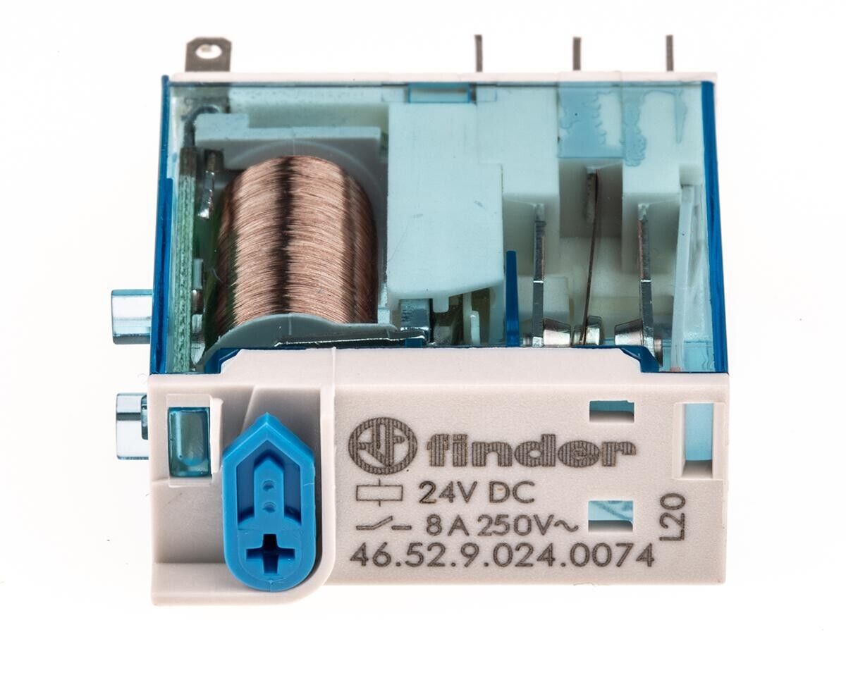 RELAY finder coil 24VDC มี LED รีเลย์ 2CO DPDT 8A 2Poles