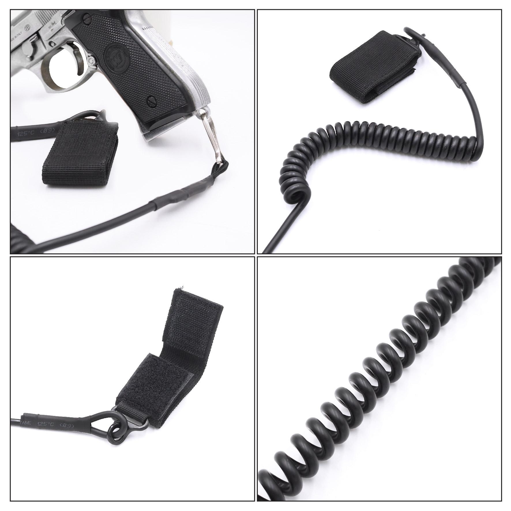 สายกันปืนตก ( Pistol Lanyard ) 🔗สายผลิตจาก Nylon เกรดคุณภาพ 🔗ป้องกันการแย่งชิง จากภัยคุกคาม 🔗ปลายตะขอเกี่ยวเข้าอาวุธ อีกด้านล็อคเข้ากับเข็มขัด 🔗สามารถปลดออกได้อย่างรวดเร็ว