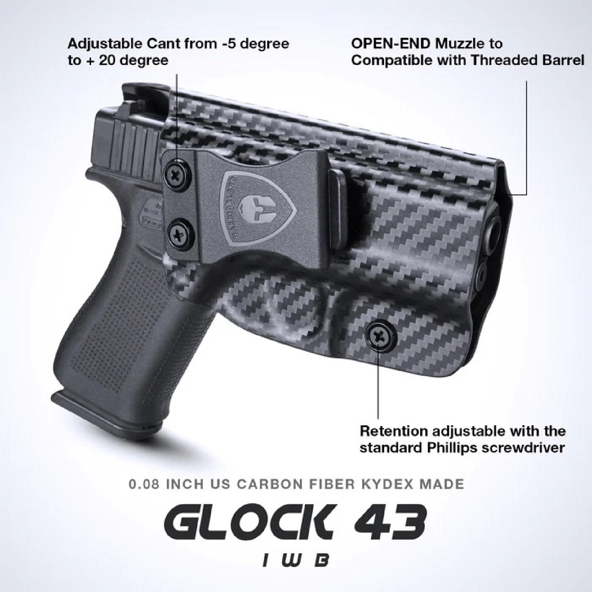 New. ซองพกใน Carbon Fiber Glock 43X MOS Warriorland Carbon Fiber Holster Glock 43X MOS ( Warriorland ) - ผลิตจาก Carbon Fiber คุณภาพสูง - แผ่นหนา 2 mm. แข็งแรงทนทา - ออกแบบให้ซองคลุมรอบโกร่งไก ป้องกันอุบัติเหตุ - ซองไม่เก็บความชื้น ทำความสะอาดง่าย - ปรับค