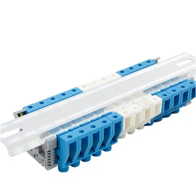 BAR กระจายไฟฟ้า 1 แถว 8 ช่อง แบบเกาะราง BAR GROUND บาร์กราวด์
