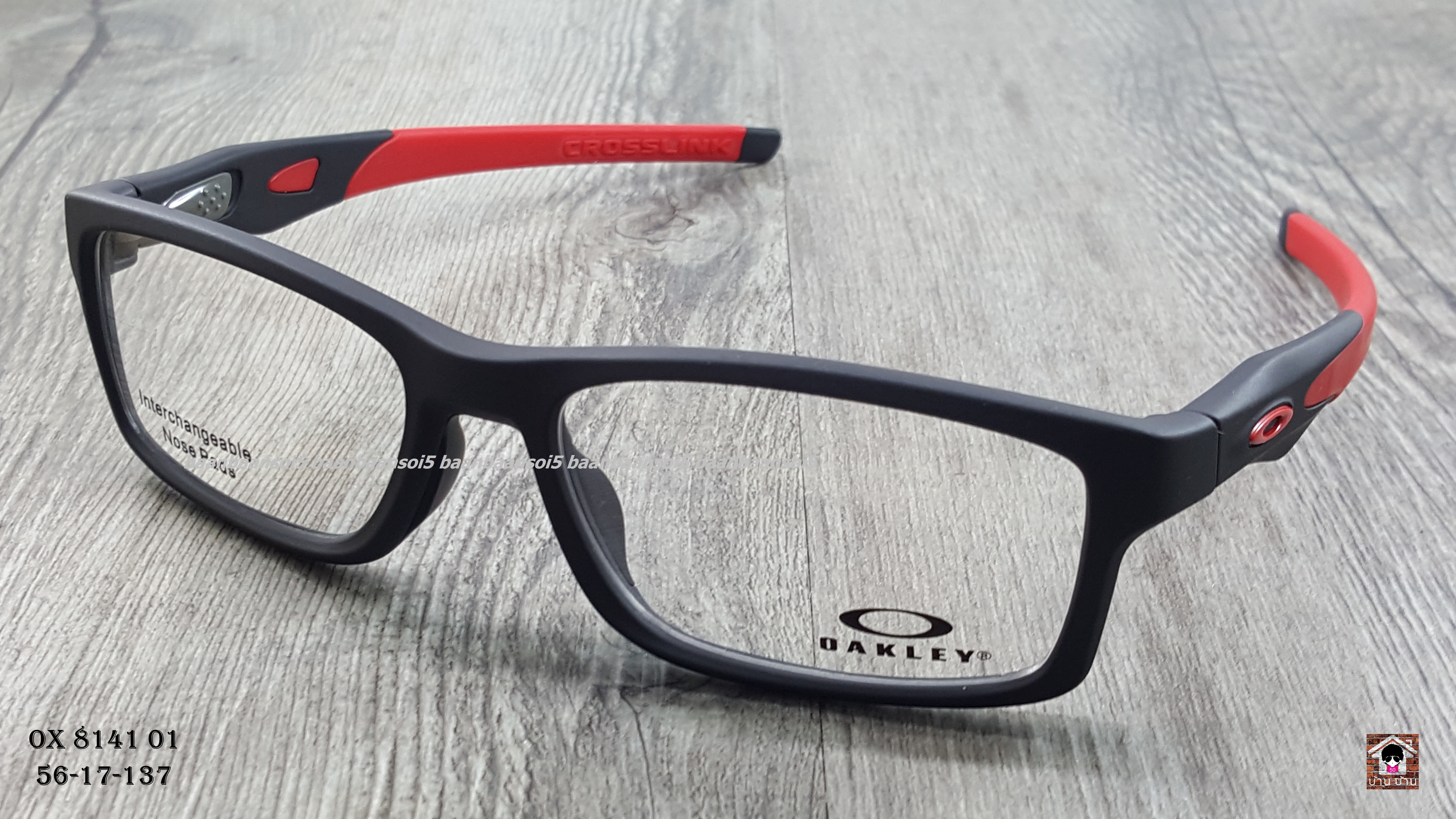 Oakley OX8141-01 Satin Black/Redline Optic CROSSLINK MNP A โปรโมชั่น กรอบแว่นตาพร้อมเลนส์ HOYA ราคา 5,700 บาท