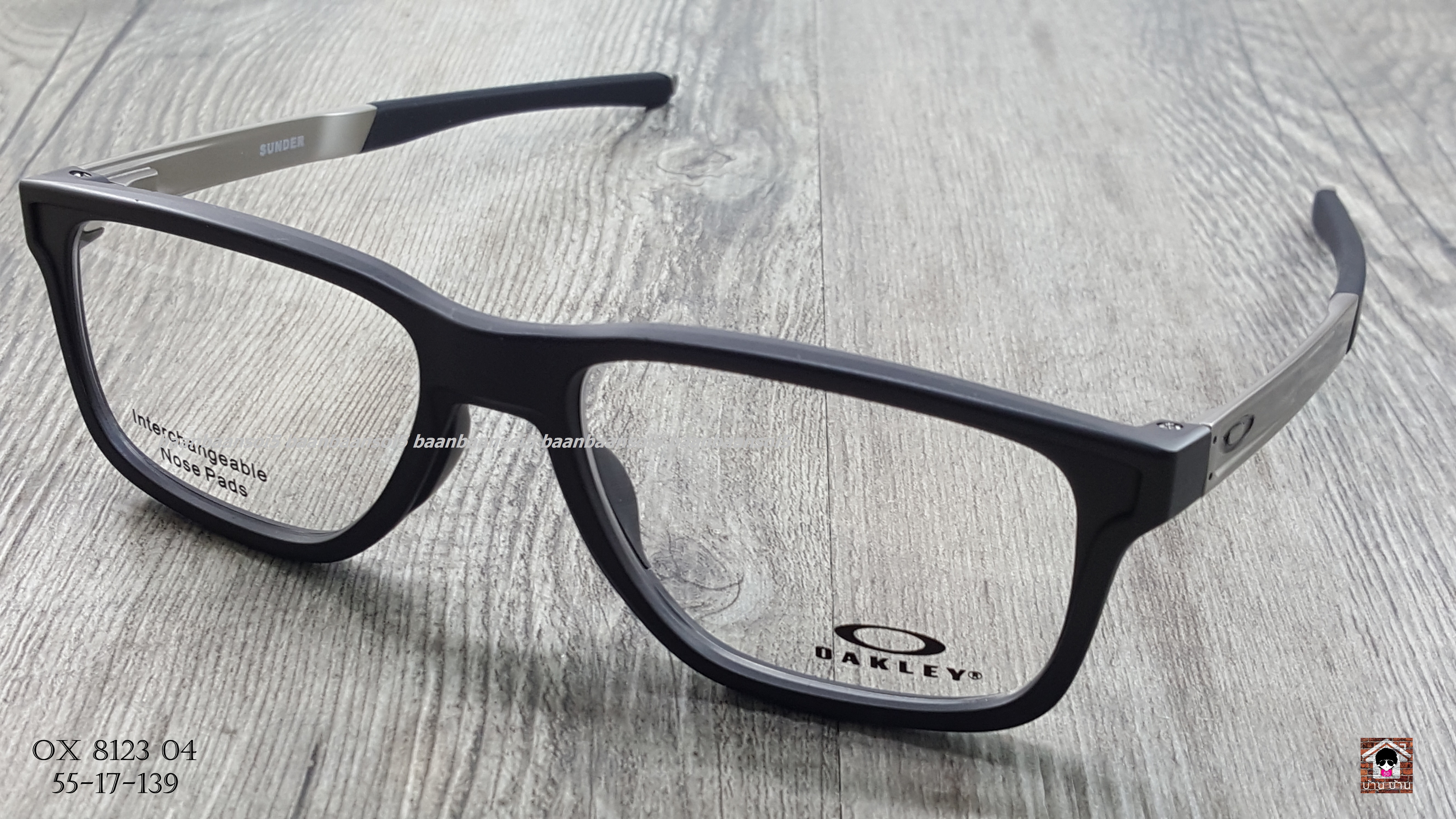 Oakley OX8123-04 Satin Black/Brushed Chrom OPTIC SUNDER โปรโมชั่น กรอบแว่นตาพร้อมเลนส์ HOYA ราคา 5,800 บาท