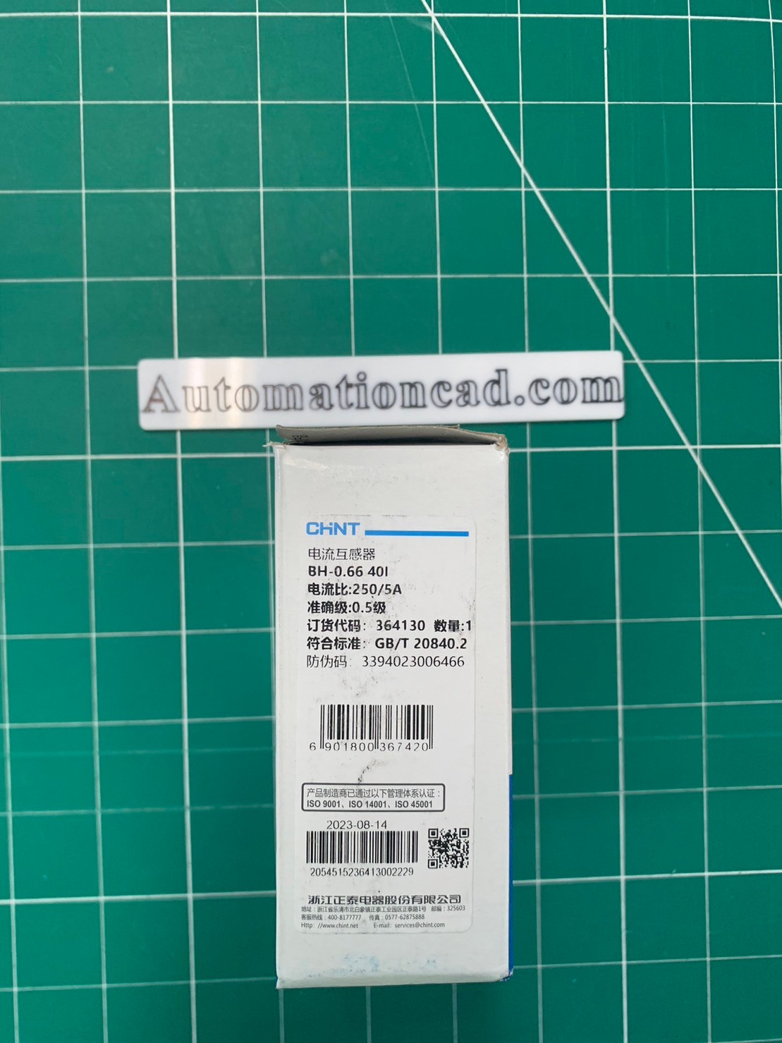 หม้อแปลงกระแสไฟฟ้า CT 250/5A CHINT BH-0.66 40I Class 0.5 Current Transformer