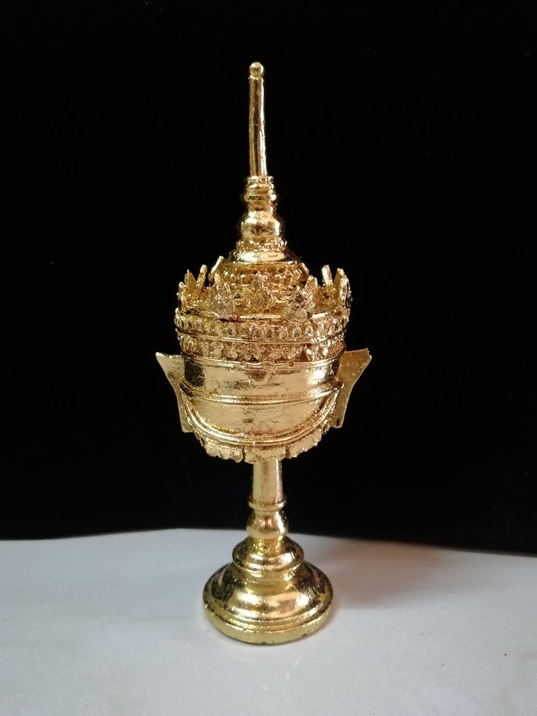 เทริดโนราห์ ขนาดจำลอง พร้อมฐานตั้งปิดทอง