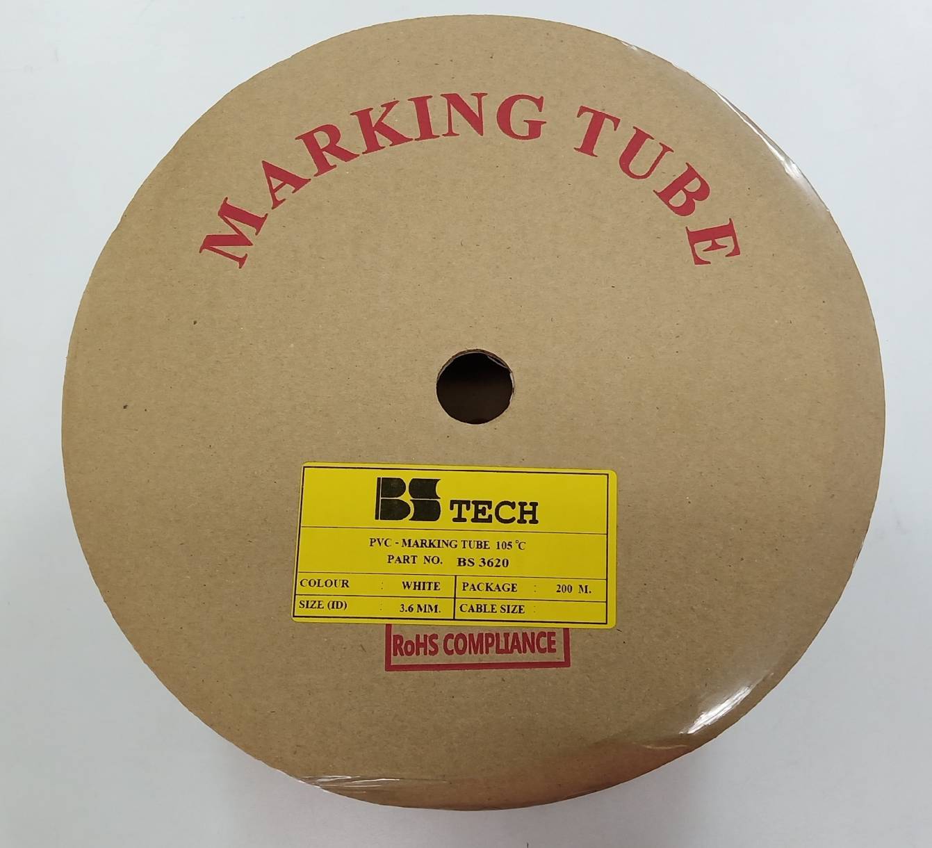 ท่อปลอกสายไฟ BS-TECH ขนาด 3.6 mm. ยาว 200m PVC TUBE