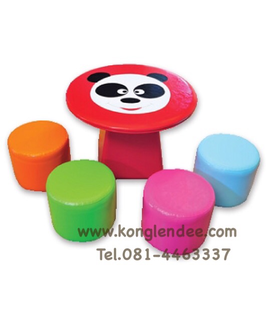 ชุดโต๊ะแพนด้าพร้อมเก้าอี้4ตัว