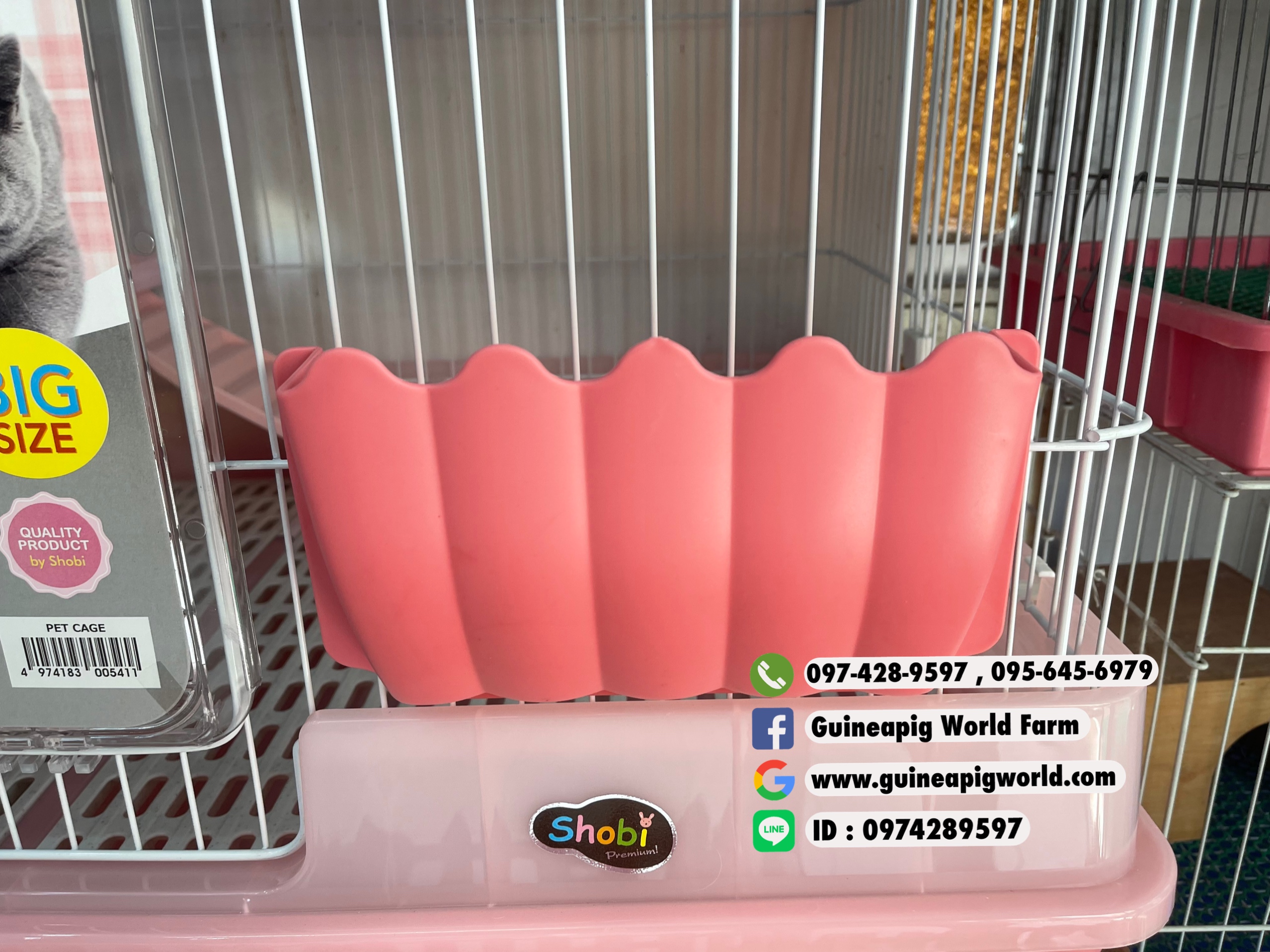 รางใส่หญ้าพลาสติคนำเข้าเกี่ยวข้างกรง,รั้วตระแกรง,ขนาด ก.25xล.6xส.16 ซม.มีสีฟ้า,ชมพู,เขียว เหมาะสำหรับสัตว์เล็กค่ะ