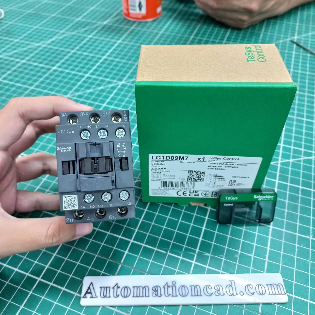 LC1D09M7 แมกเนติก คอนแทคเตอร์ SCHNEIDER MagneticContactor LC1D09M7 coil 220VAC ทนกระแสได้ 9A