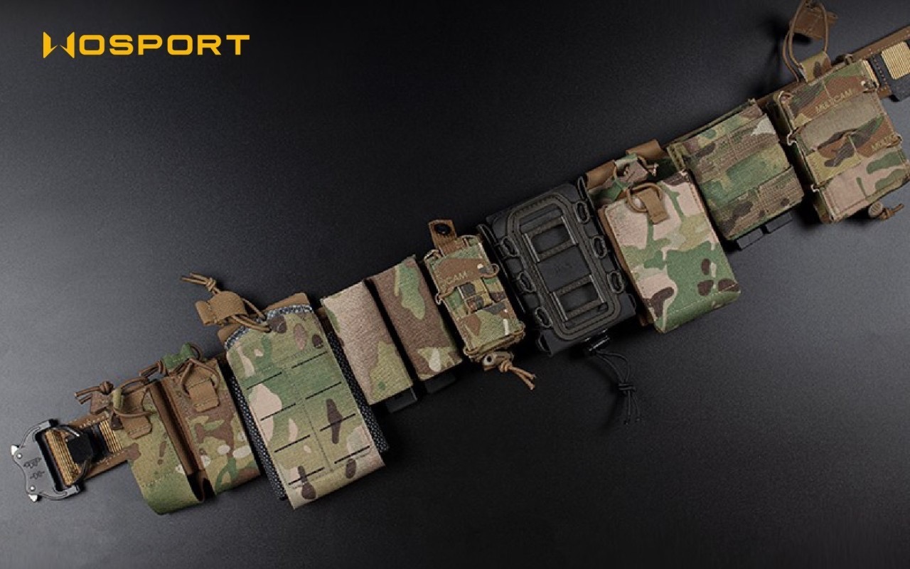 เข็มขัดสนาม Cobra ( WOSPORT ) Special Combat Belt [ BA-28 ] 🍁 สายเข็มขัดผลิตจากผ้า Cordura 🍁 หัวเข็มขัด D-ring cobra buckle 🍁 สายเข็มขัด 3 ชั้น: Inner/Middle/Outer Belt 🍁 เข็มขัดเสริมความแข็งแรงด้วยแผ่น Thermoplastic ǳ