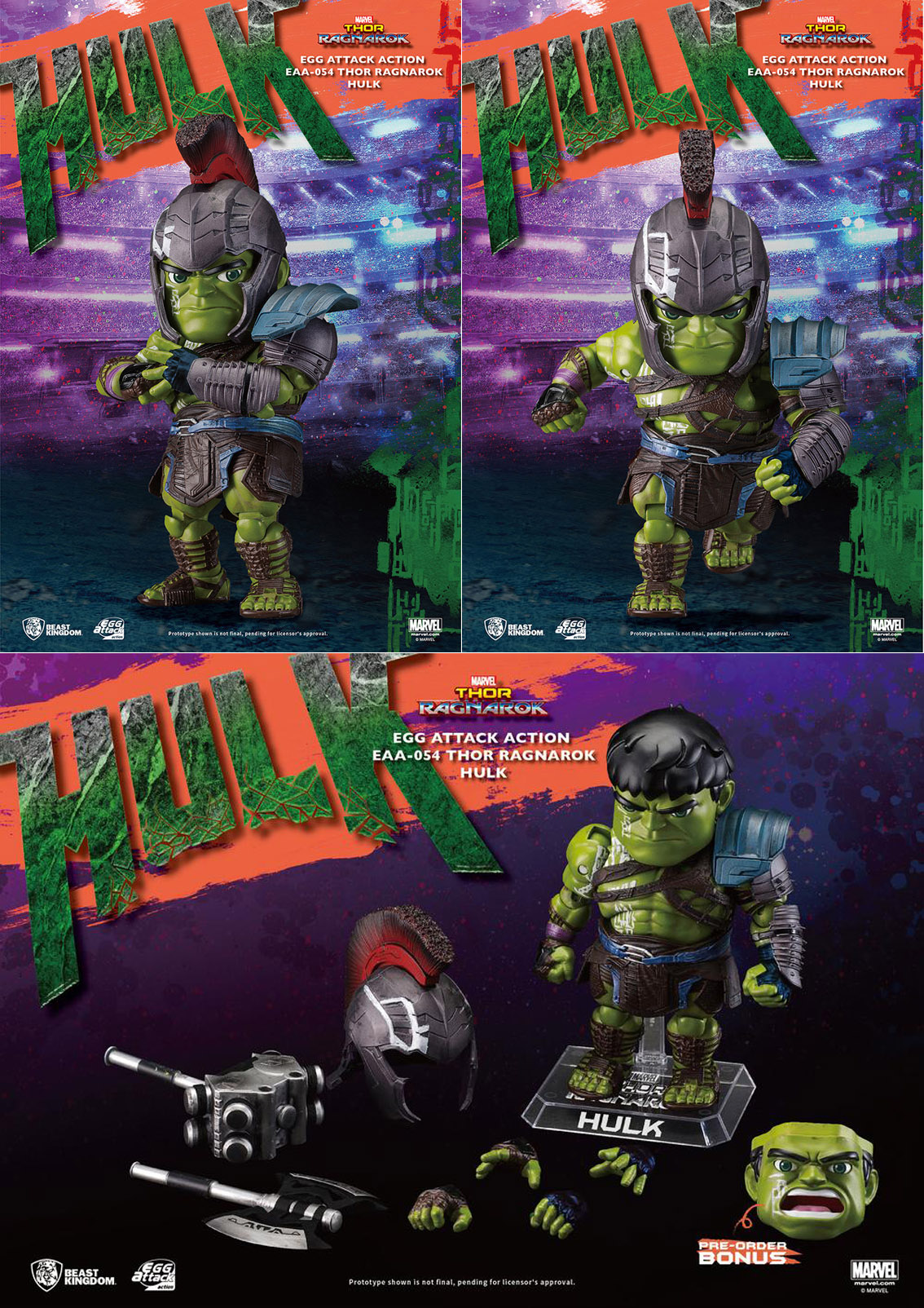 เปิดจอง Egg Attack Action Thor Ragnarok EAA-054 – Hulk Gladiator Ver